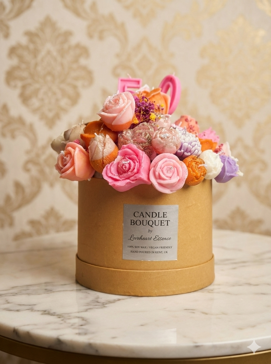Loveheart Candle Bouquet