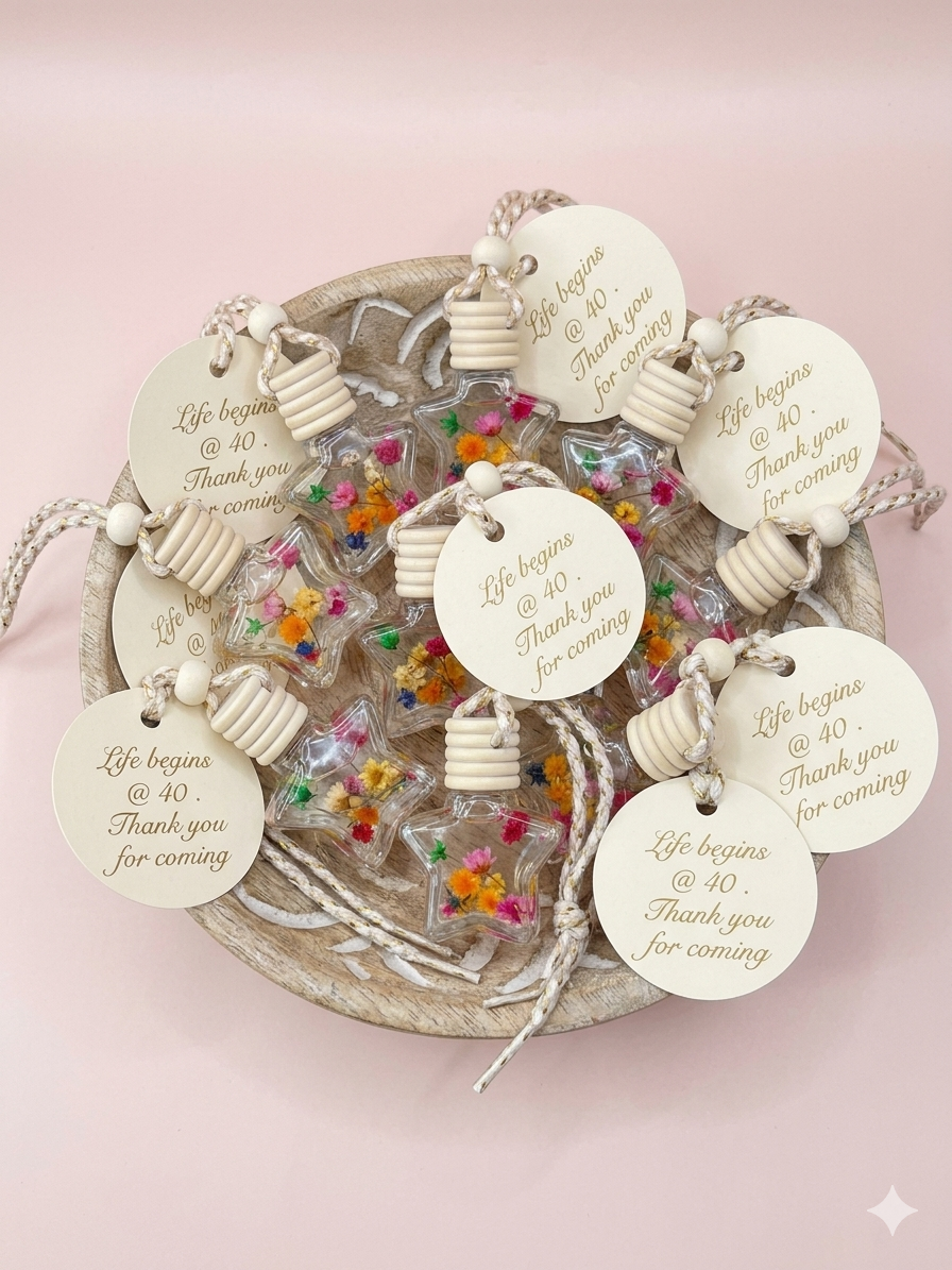 Personalised Hanging Diffuser Favours